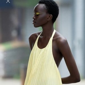 Zara pleated halter dress